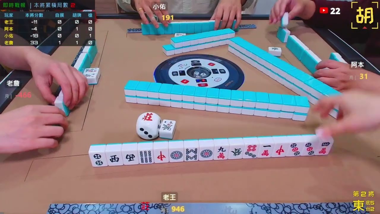 【胡牌人生】麻將:冷靜就是實力-老王,阿本,小佑,老詹 20260228-2