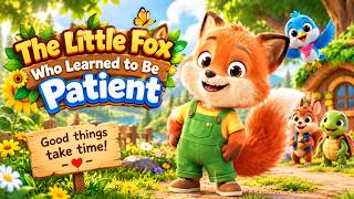 🦊 The Little Fox Who Learned to Be Patient | Moral Story |