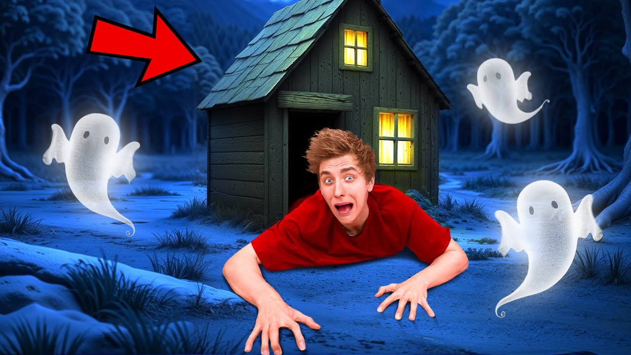 24小時在紙板鬼屋裡!