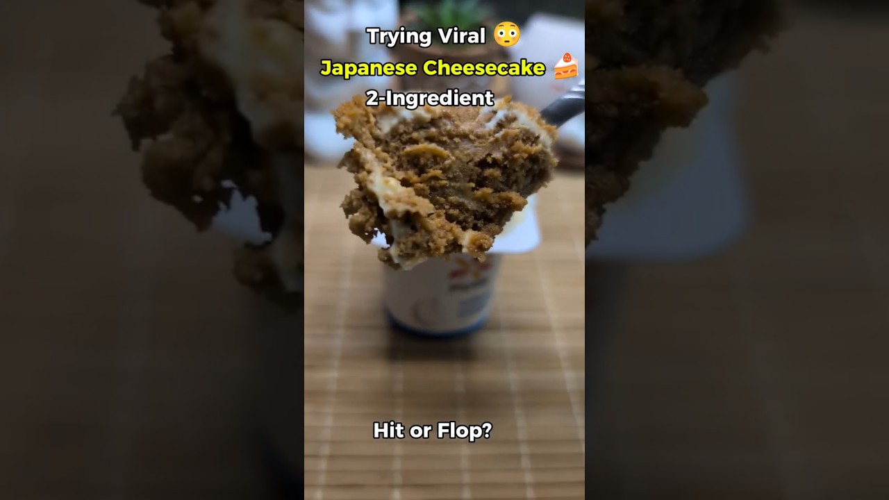 Viral Japanese Cheesecake 😳 | 2 Ingredients Only | Quick No-Bake Recipe 