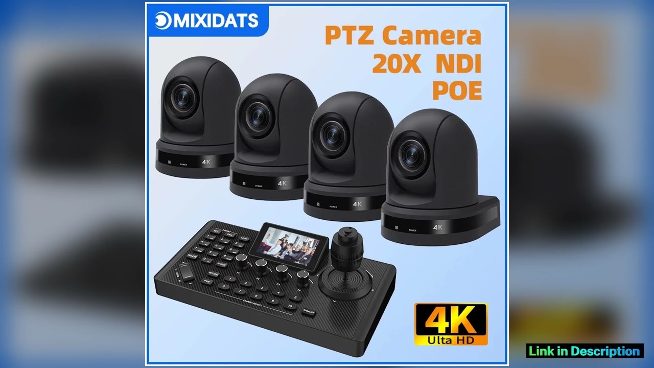 4K NDI PTZ Camera 110pcs 20X Zoom Video Conference Camera for Church Business Meeting Optional 1 co