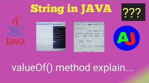 valueOf() method of string class in java | String handling