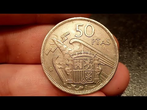 SPAIN 1960 50 Peseta Coin VALUE - Fransico Franco 1957 50 PTAS Coin