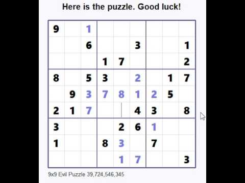 37ième Sudoku Diabolique Sans Candidats