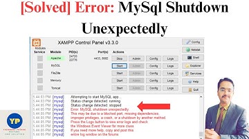 [Solved] Error: MySql Shutdown Unexpectedly, #xamppserver  2024