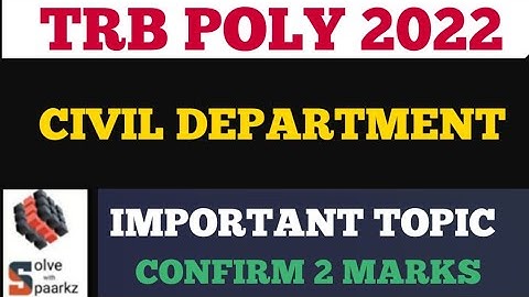 TRB POLYTECHNIC CIVIL PREPARATION 2022 | Important Topics | TNEB AE ONLINE COACHING & TEST SERIES