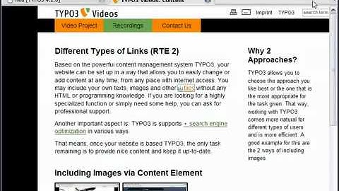 TYPO3   Tutorial For Editors Setting Links in the Rich Text Editor