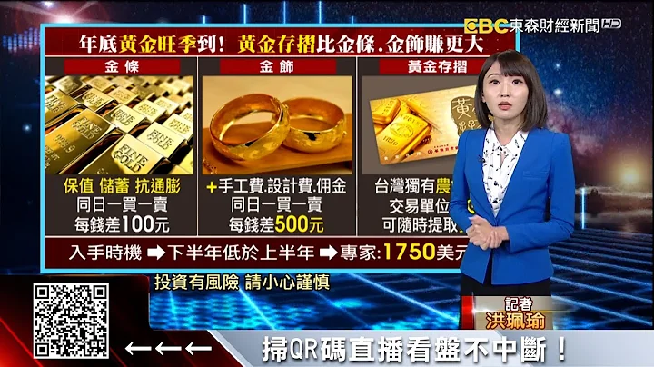 年底“黄金旺季”到！“黄金存摺”比金条、金饰赚更大？！ - 刘佩绮《东森财经晚报》2021/12/13 - 天天要闻