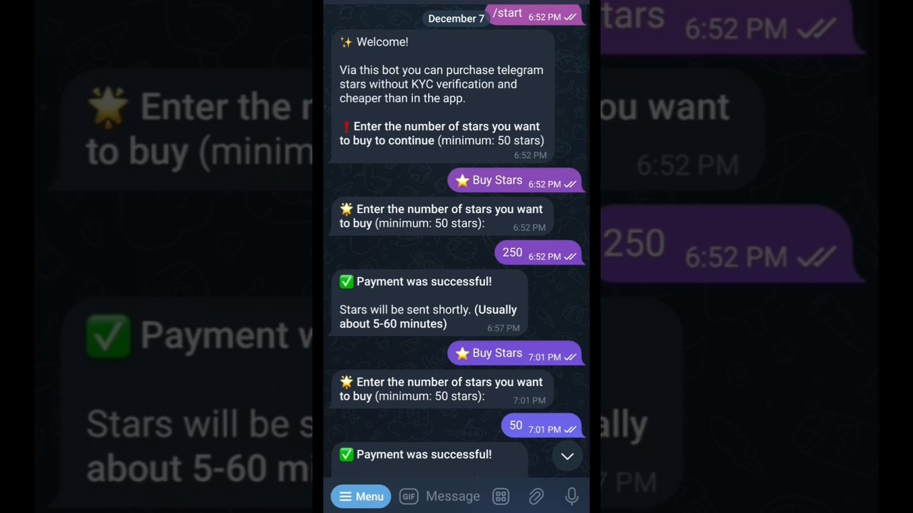 Buy telegram star without kyc cheap rate pay crypto