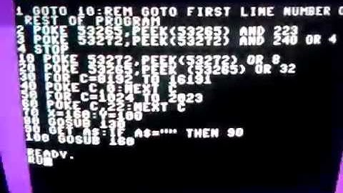 C64 graphics error message revealed