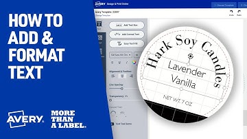 How to Add and Format Text with Avery Design & Print Online