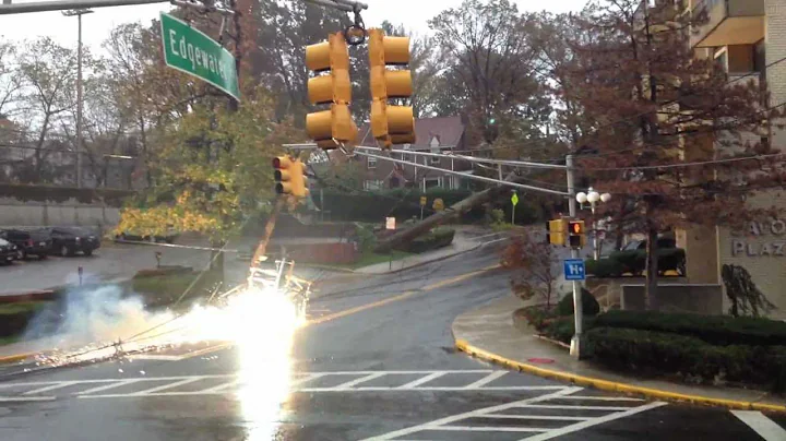 Transformer Explosion Hurricane Sandy, Cliffside P...