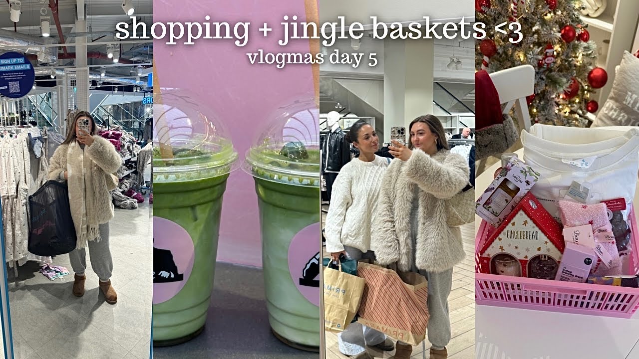 BESTIE JINGLE BASKETS + birmingham shopping + hair care vlogmas day 5