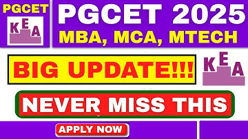PGCET 2025 Option Entry Date | PGCET 2025 | KEA PGCET 2025 Option Entry Schedule| PGCET 2025 Updates
