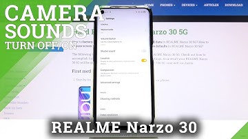 How to Manage Camera Sounds in REALME Narzo 30 5G - Shutter Sound