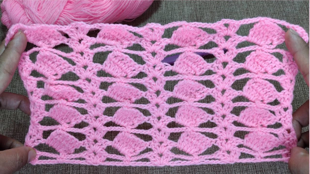 NO TE PIERDAS DE APRENDER A  TEJER ESTE LINDO PUNTO GALLETA  EN CROCHET FÁCIL PASO A PAS0