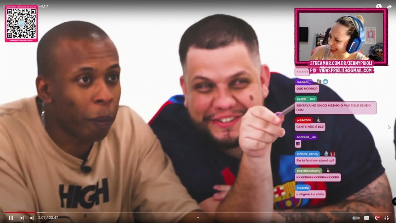 QUEM É O VIRGEM ?? JENNY PRIOLI REAGE A VÍDEO DO AQUELES CARAS, DO CHICO MOEDAS !