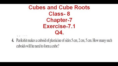 NCERT Solution CLASS-8(VIII) Math CHAPTER- 7 Cubes and Cube Roots EXERCISE-7.1 Q4  @bhullar
