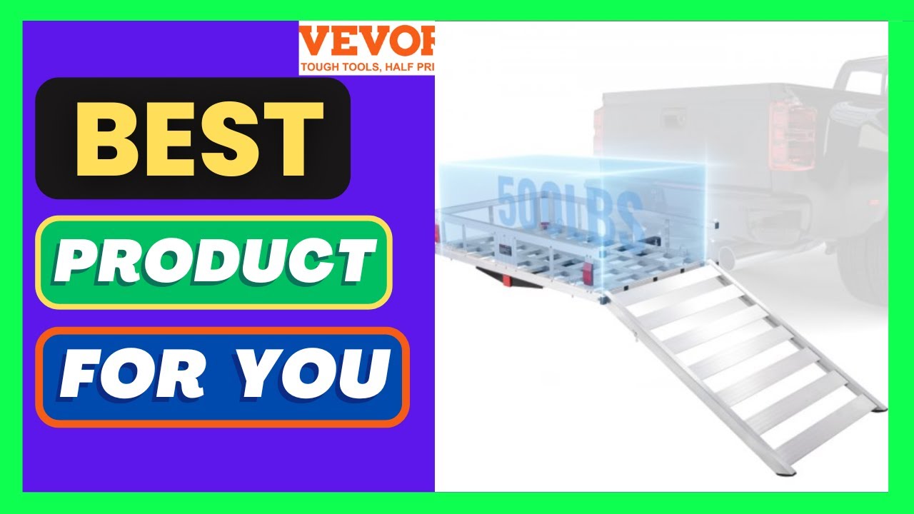 VEVOR 50 x 29.5 x 8.7 inch Hitch Cargo Carrier, 500lbs Capacity Trailer Hitch Mounted