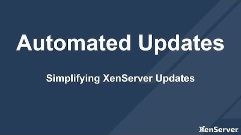 XenServer Automated Updates simplifies updating XenServer hosts