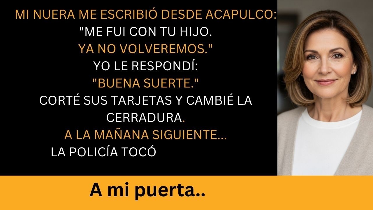 Mi nuera me escribió Me he ido con su hijo — Yo respondí Buena suerte y a la mañana siguient
