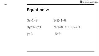 Multi-step equations - A Math Parody of I-spy