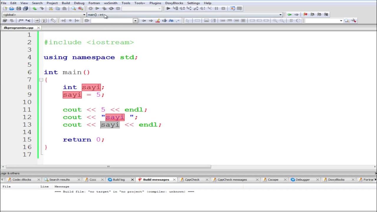 C++ Programlama - Ders 3 - Değişken tanımlama - YouTube
