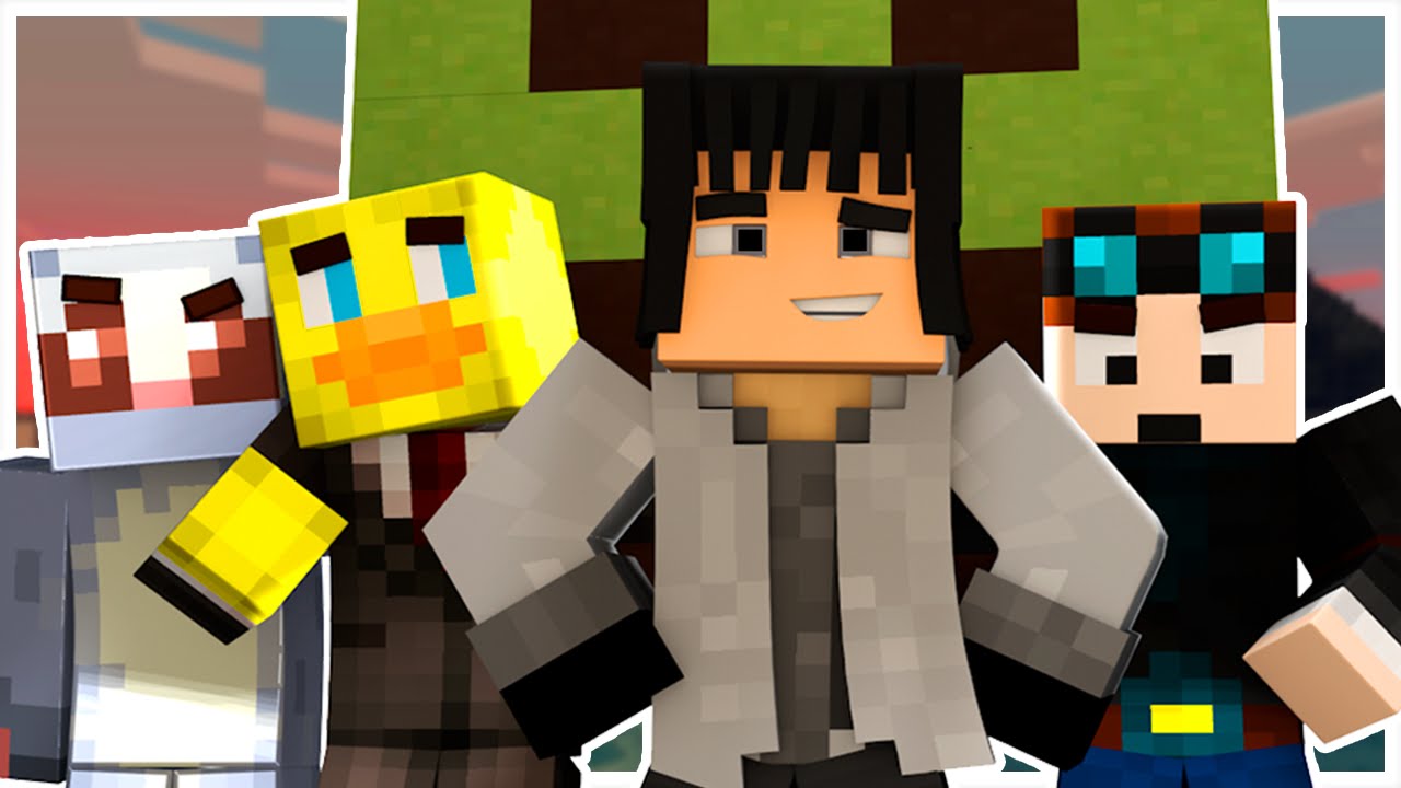 Gizzy & Cib VS DanTDM & Netty!  Live Minecraft Build 