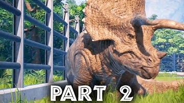 Jurassic World Evolution Gameplay Walkthrough Part 2 - SICK DINOSAUR (Full Game)