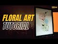 Floral Art with Strips background Full Tutorial! #anubha #youtubeshorts #ytshorts #shorts #art #DIY