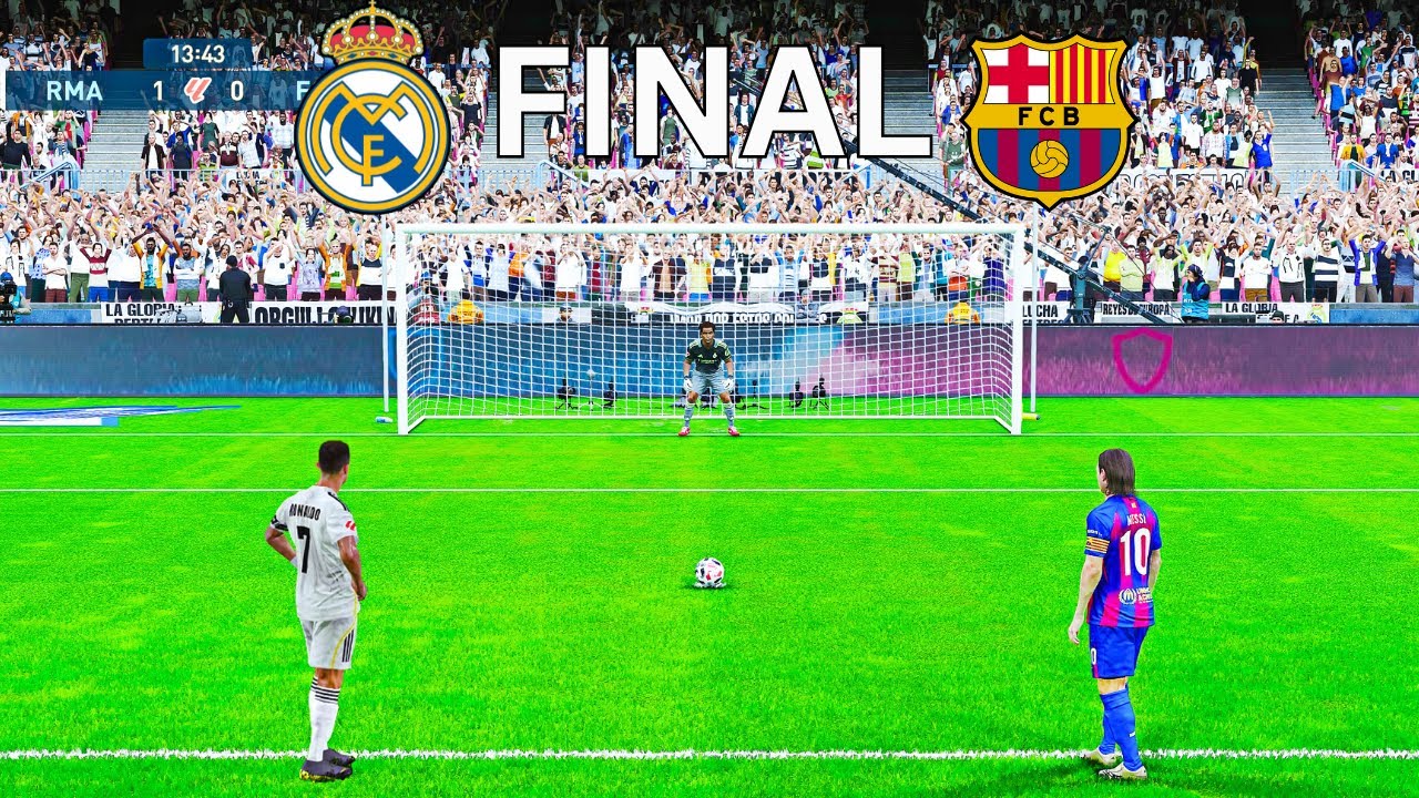 Real Madrid vs Barcelona \ Messi vs Ronaldo \ Neymar vs Mbappe \ Penalty Shootout \ FINAL