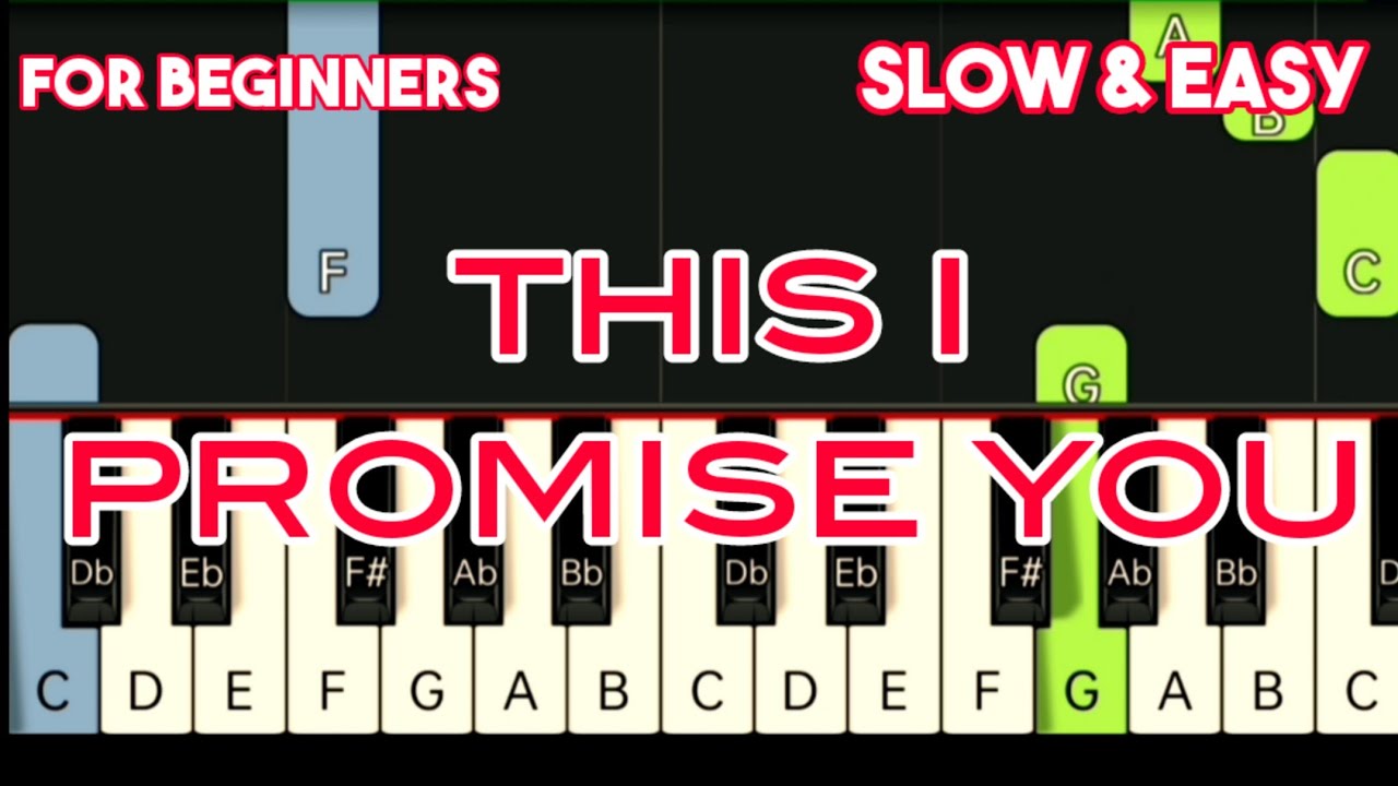 N SYNC - THIS I PROMISE YOU | SLOW & EASY PIANO TUTORIAL