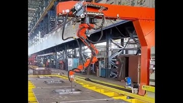 Trạm robot hàn kết cấu dạng khung C. #automech #welding #ketcauthep #giacongcokhi