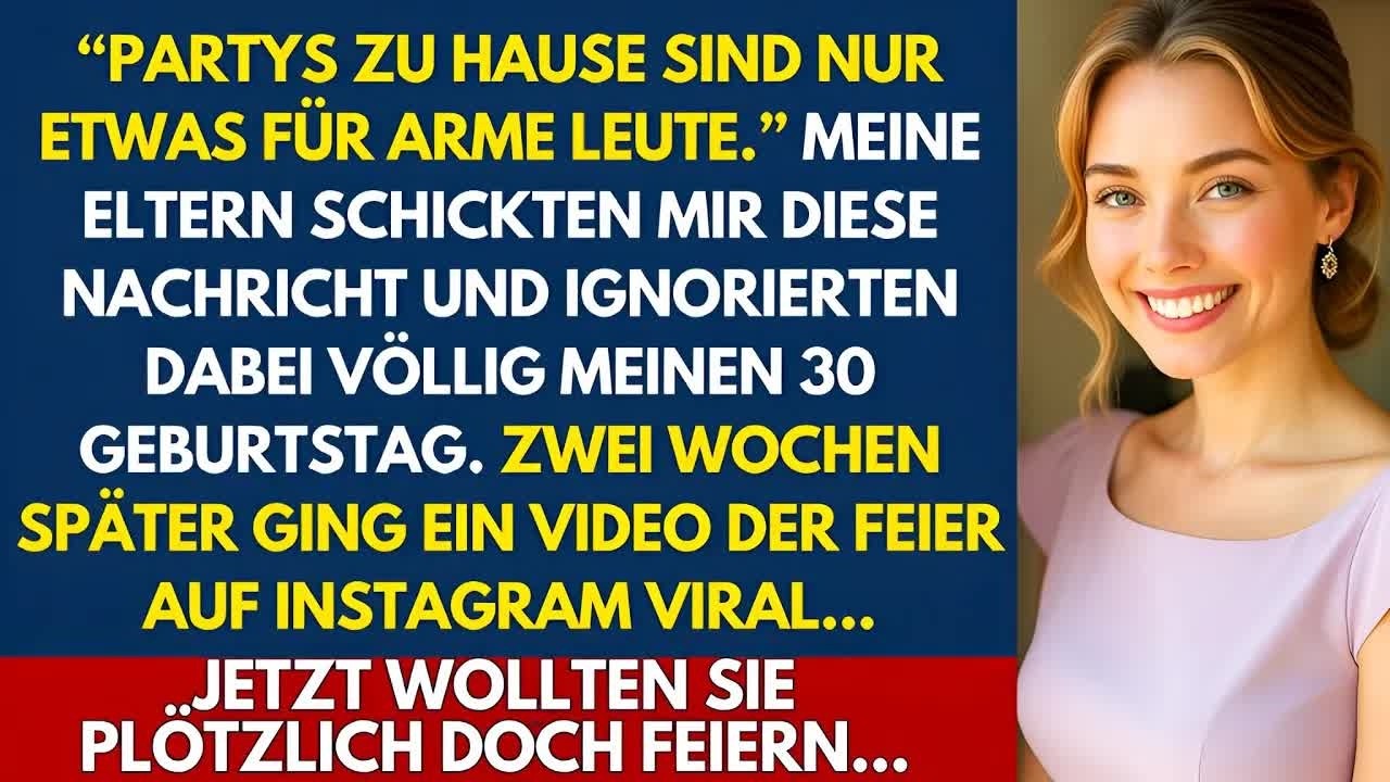 Meine Familie sagte, meine Geburtstagsparty sei peinlich gewesen – bis ein Video von der Party v