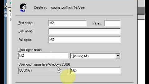 Windows server 2003 -  Phân quyền user