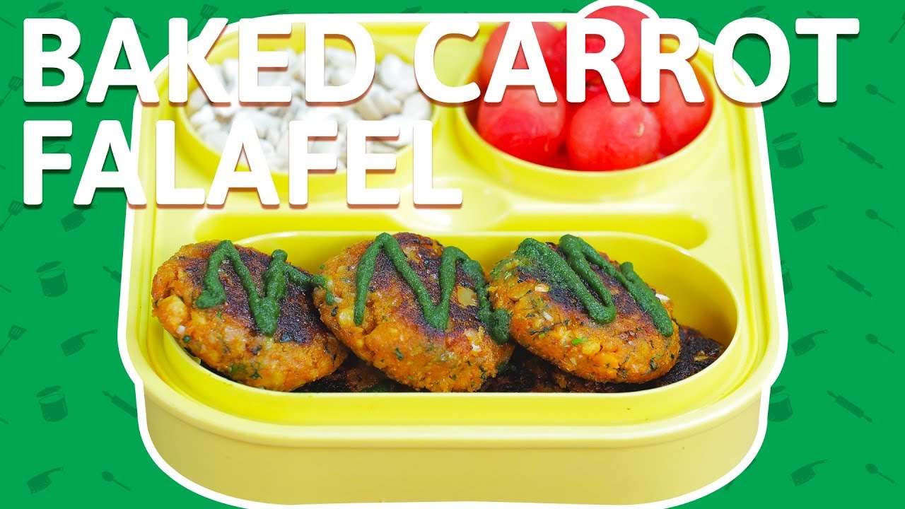 Baked Falafel Recipe - How To Make Carrot & Chickpea Falafel - Fritters Recipe For Kids Tiffin Box | India Food Network