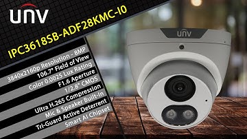 Uniview IPC3618SB-ADF28KMC-I0 Tri-Guard 8MP IP Bullet Camera from WeSupplySecurity.com
