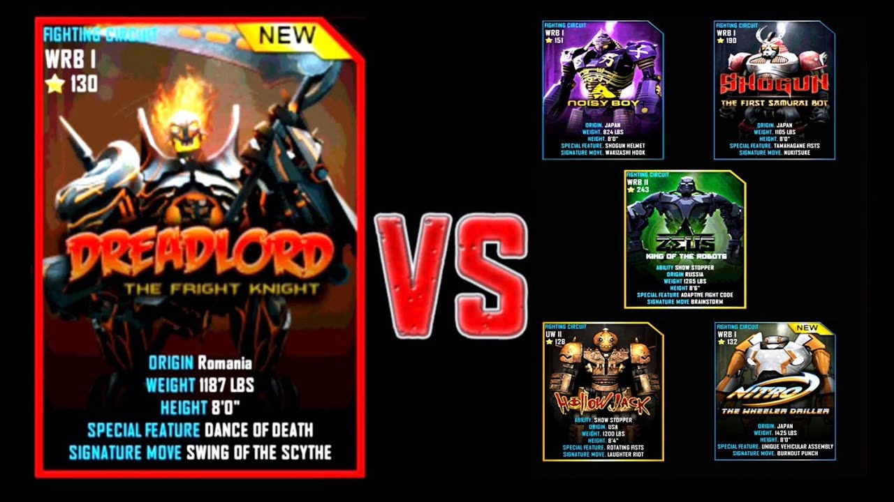 Real Steel WRB FINAL DREADLORD Series of fights Halloween NEW