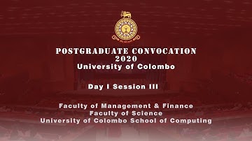 Postgraduate Convocation 2020 - Day 1 Session 3