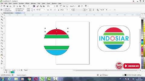 TUTORIAL MEMBUAT LOGO INDOSIAR DI COREL DRAW X7