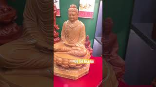 Tượng Phật Thích Ca bằng gỗ gõ vàng #tuongphat #phatthichca #phatthichcabanggo