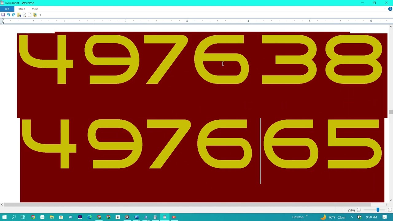 Colorful Numbers 1 to 1 Million