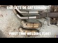 E46 de cat and welding straight pipes!