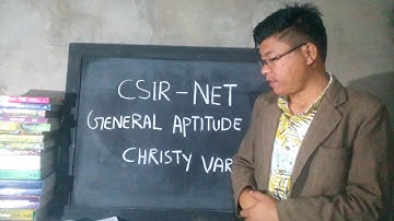 CSIR - NET General aptitude part A book  by Christy varghese