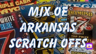 Mix of Arkansas Lottery Scratch Offs ‼️ #arkansas #lottery #scratchofftickets #gift #shortvideo 