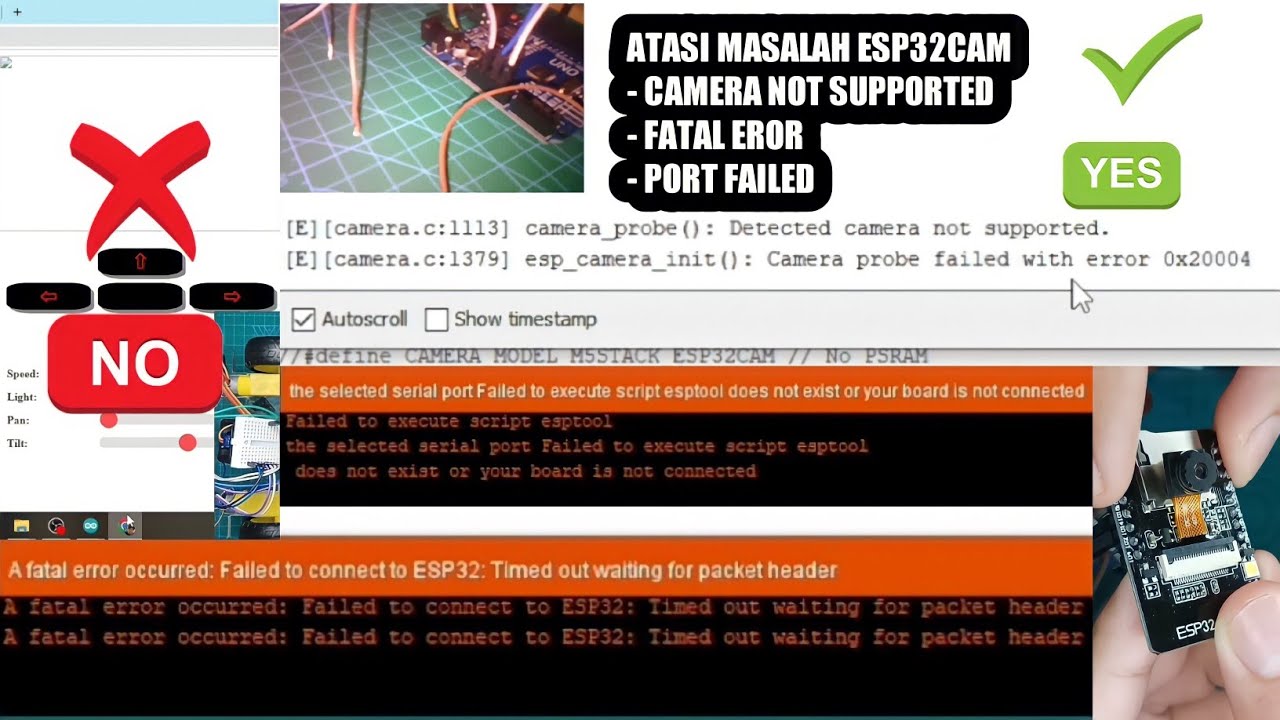 ESP_err_not_found. Cam Error. Probing failed