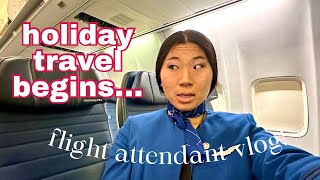 FLIGHT ATTENDANT VLOG: holiday travel begins?