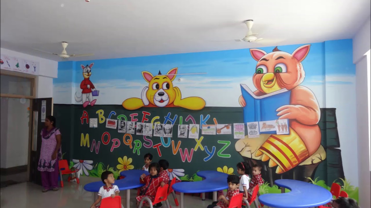Boundary school wall Art Work in Hyderabad By 7997977991 YouTube
