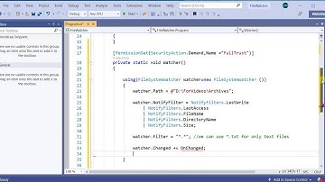 Folder files change event (C# code) | FileSystemWatcher Example | Track file changes