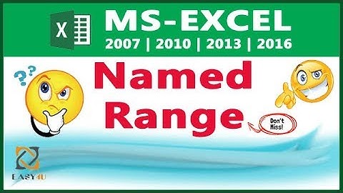 Named Range in Excel in HINDI - Lesson 52